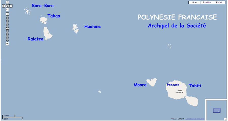 Carte de Polynésie